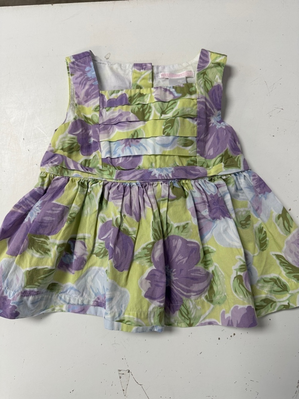 Janie and Jack Tea Time Sleeveless Floral Tank Shirt 2